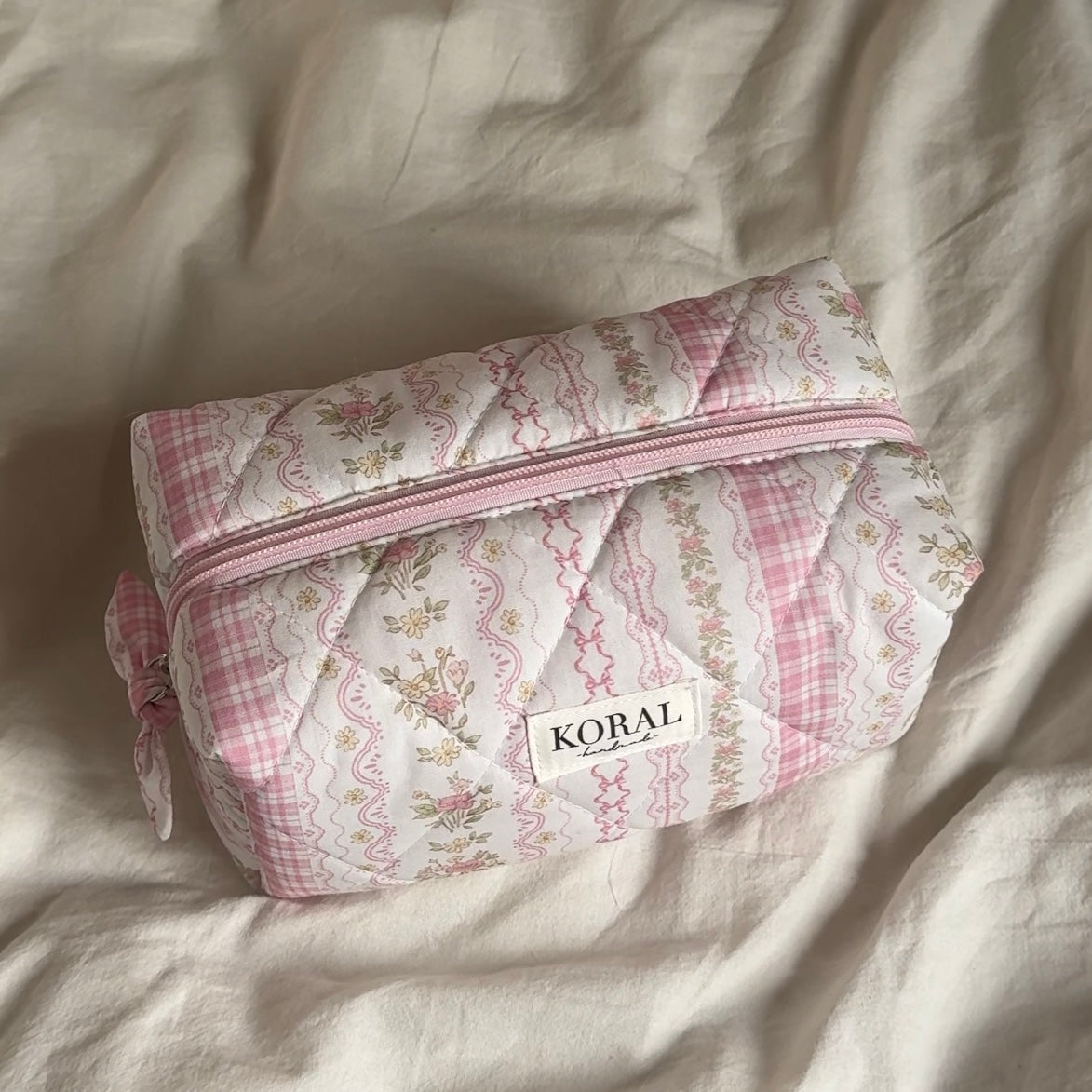 Kosmetyczka-kuferek - „Pink Patchwork”