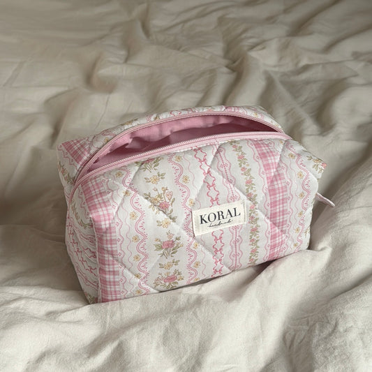 Kosmetyczka-kuferek - „Pink Patchwork”