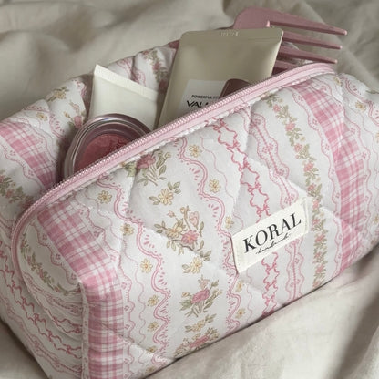 Kosmetyczka-kuferek - „Pink Patchwork”