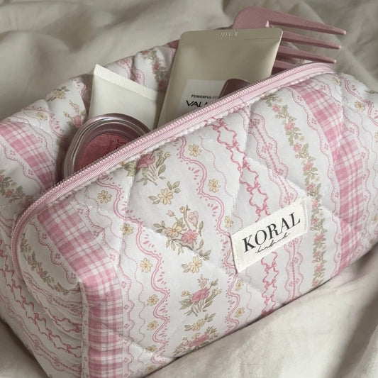 Kosmetyczka-kuferek - „Pink Patchwork”