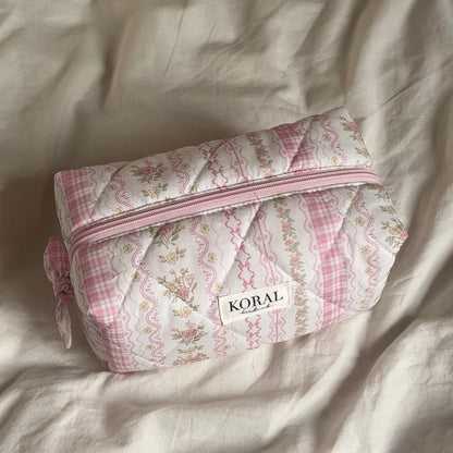 Kosmetyczka-kuferek - „Pink Patchwork”