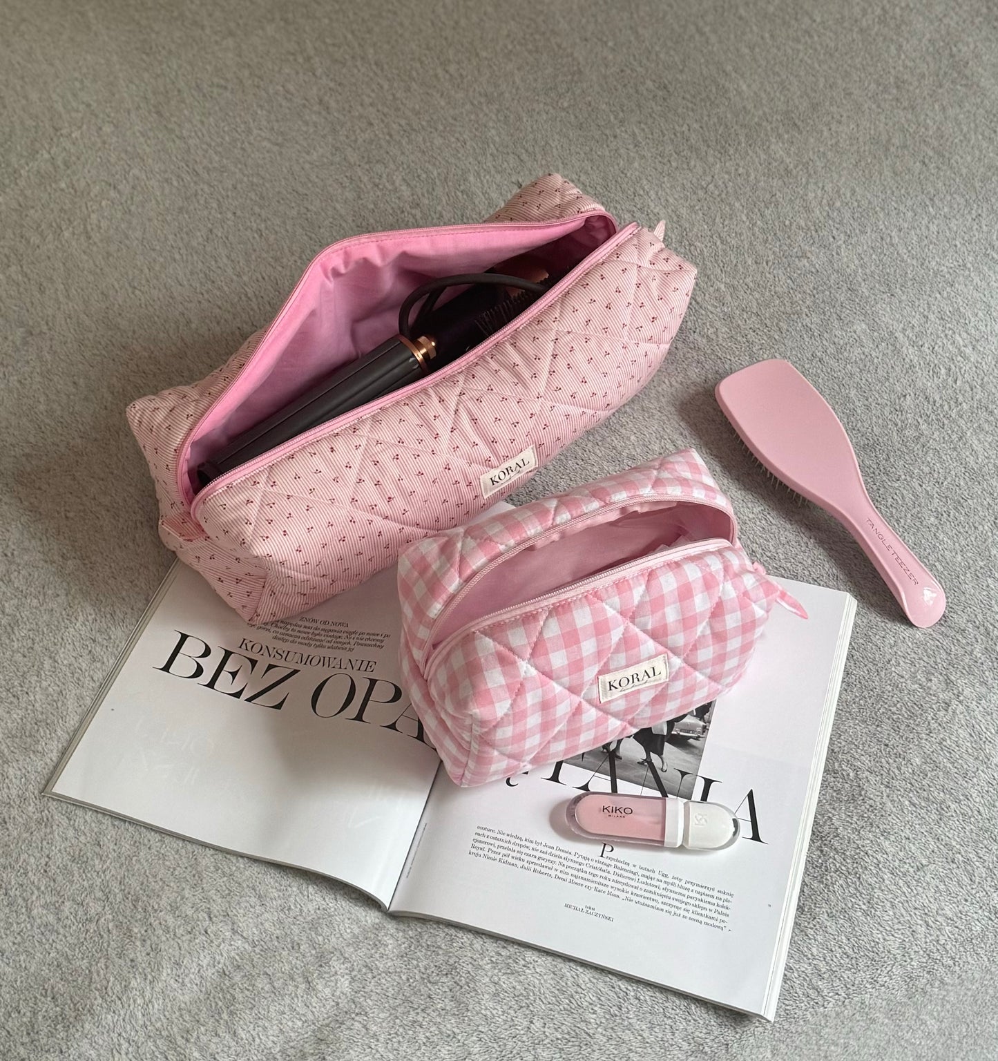 Kosmetyczka/pokrowiec na Dyson - "Pink Cherry"